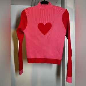 Heart mock neck long sleeve